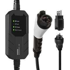 MEGEAR Level 1-2 J1772 EV Charger | 110-240V | 16 Amp | NEMA 6-20 Plug With Nema 5-15 Adapter
