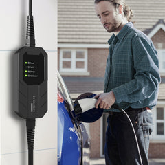 MEGEAR Level 1-2 J1772 EV Charger | 110-240V | 16 Amp | NEMA 6-20 Plug With Nema 5-15 Adapter