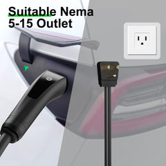 MEGEAR Level 1 Tesla EV Charger | 110V | 16 Amp | NEMA 5-15 Plug| 23FT
