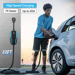 MEGEAR Level 1-2 J1772 EV Charger | 110-240V | 40 Amp | NEMA 5-15& 14-50 Plug