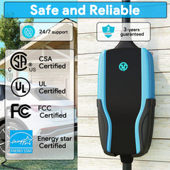 MEGEAR Level 1-2 J1772 EV Charger | 110-240V | 40 Amp | NEMA 5-15& 14-50 Plug
